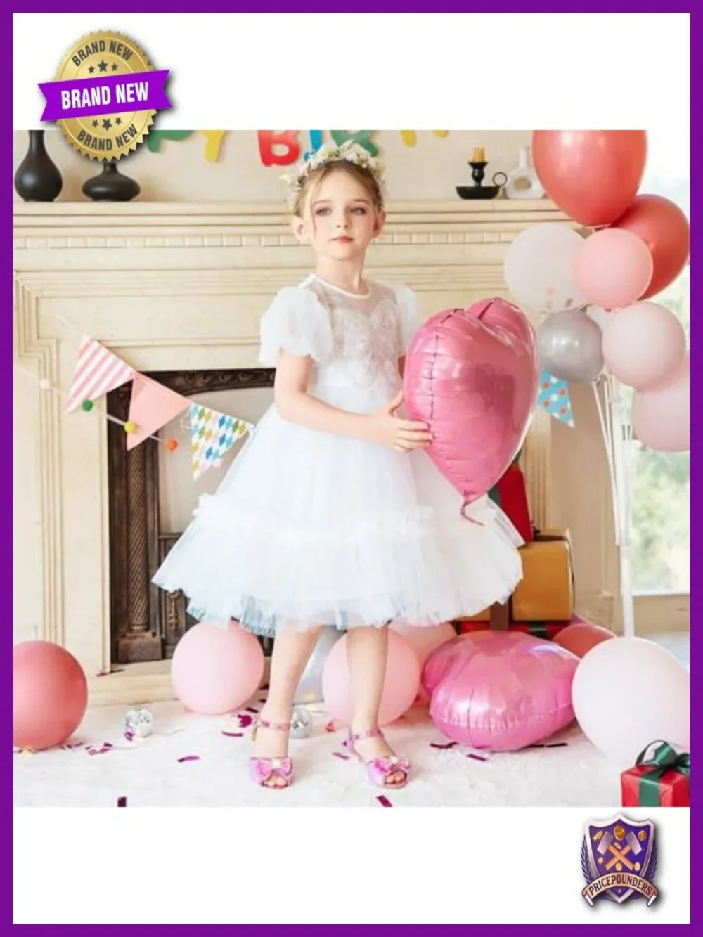 Toddler Little Kid Big Girl Wedding Sandals Rhinestone Low Heels